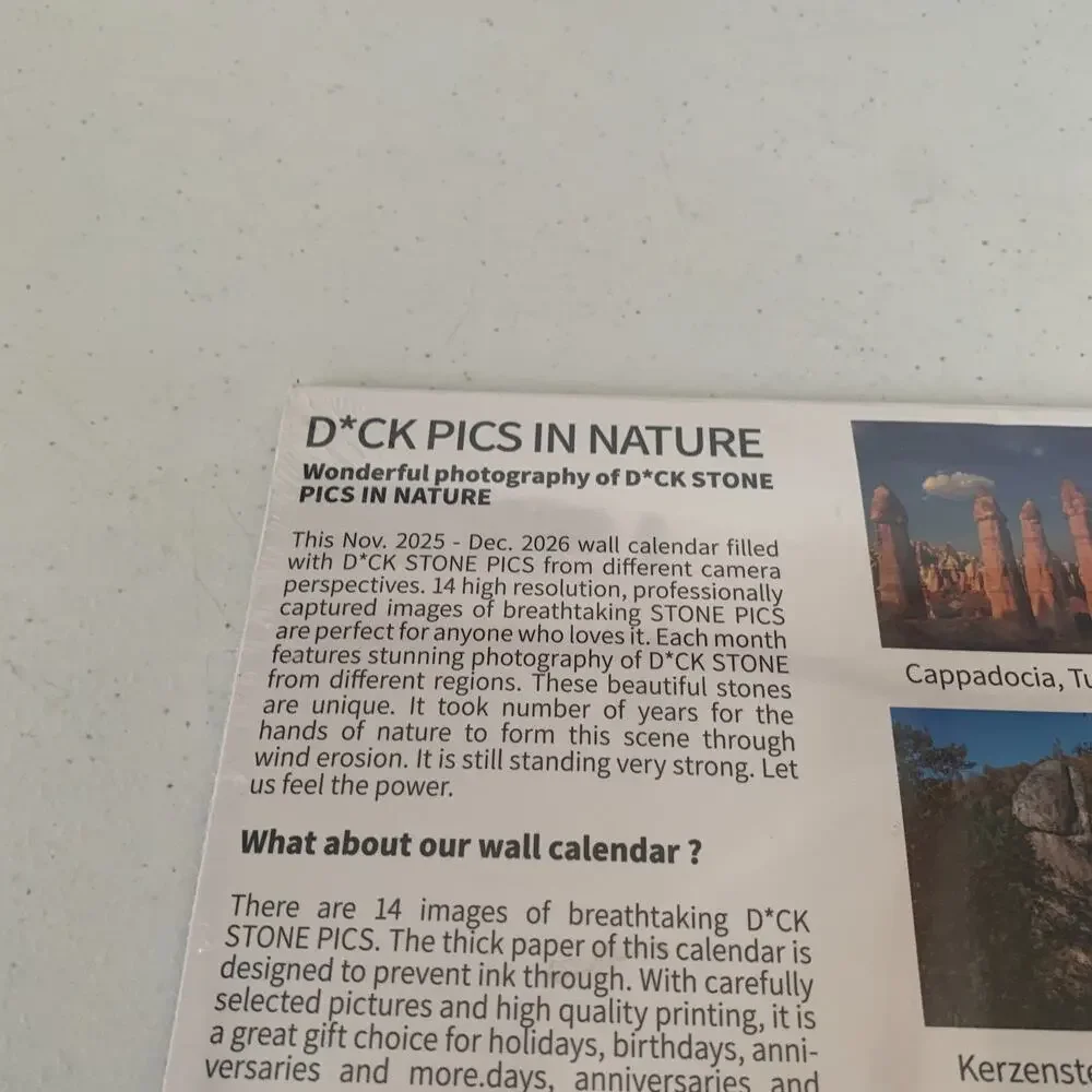 Nature's Dicks Calendar 2026 World Travel Series Brand New Sealed